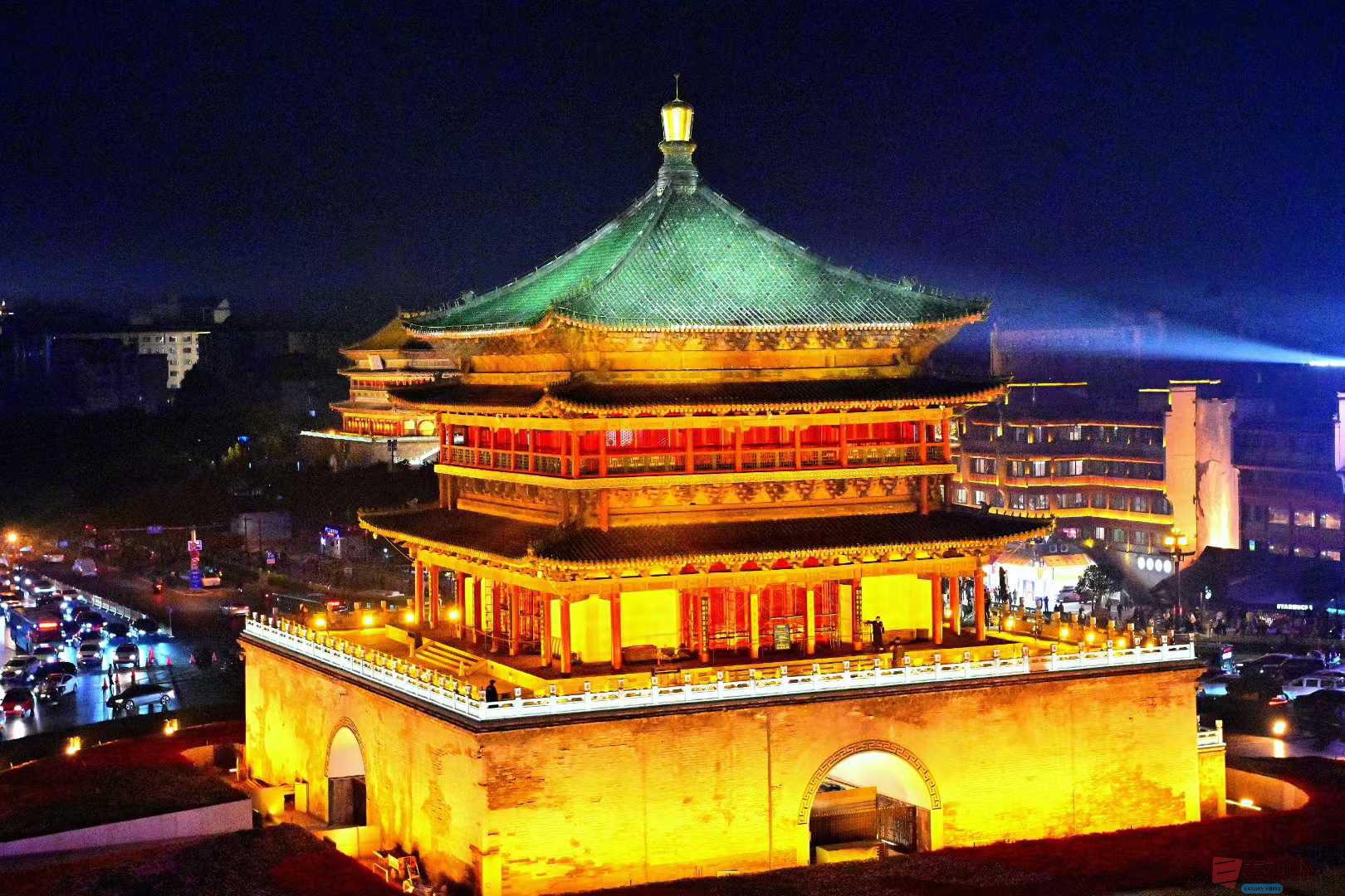 <strong>西安钟楼夜景【摄影张高翔】</strong>